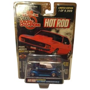 Racing Champions Hot Rod Magazine 1937 Ford Convertible die-cast car!